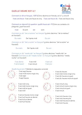 Quelle heure est-il?