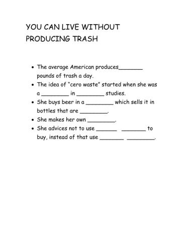 How to live without waste