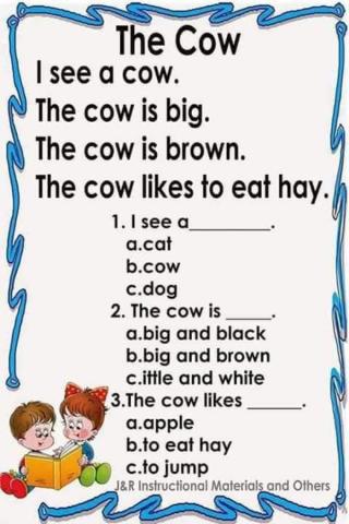 Reading Comprehension -cow