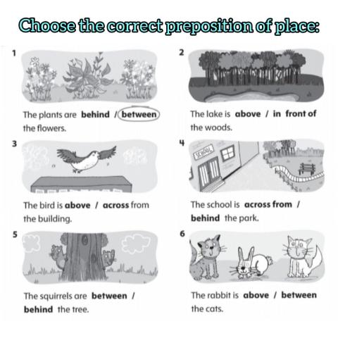 Prepositions of place