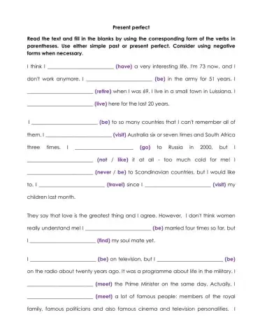 Present perfect vs past tense