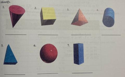 Geometric solid shapes