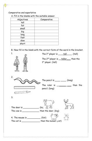 Comparative adjectives