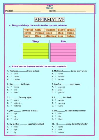 Test 1 - present simple