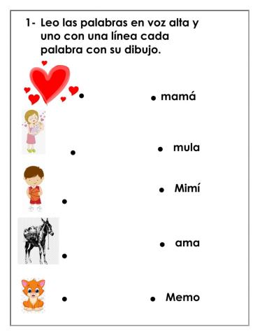 Sílabas directas m,s,l,p,t