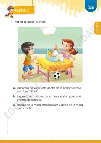 EMT Matemática 1er Grado Unidad 2 Repaso