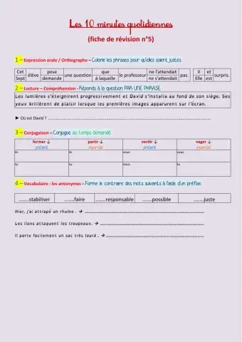 Les dix minutes quotidiennes - 5