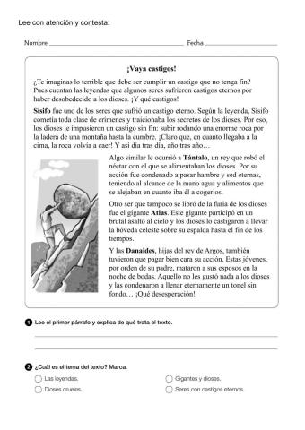 Lee con atención y contesta