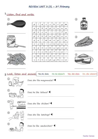 3rd Primary - Review Unit 3.1
