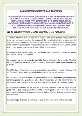 La inseguridad frente a la confianza