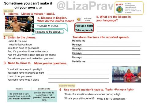 Sometimes you can't make it on your own by u2