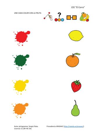 Une cada color con su fruta