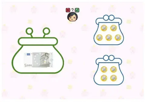 Equivalencias billetes y monedas