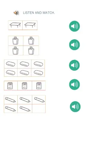 School objects and numbers