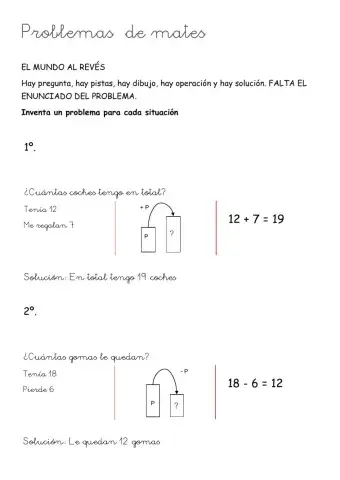 Inventa problemas de mates