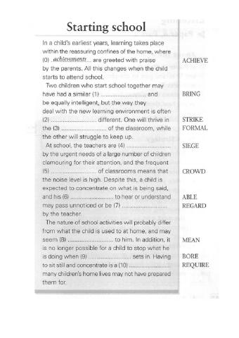 Word formation practice