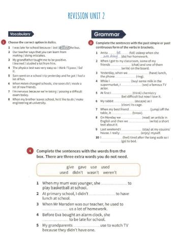 Revision Grammar and Vocabulary PET