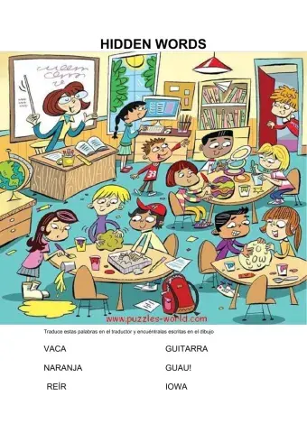 HIDDEN WORDS  CLASSROOM