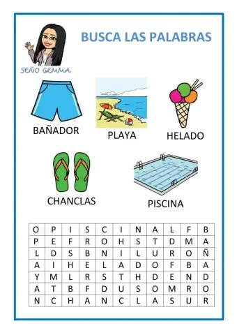 Verano: sopa de letras