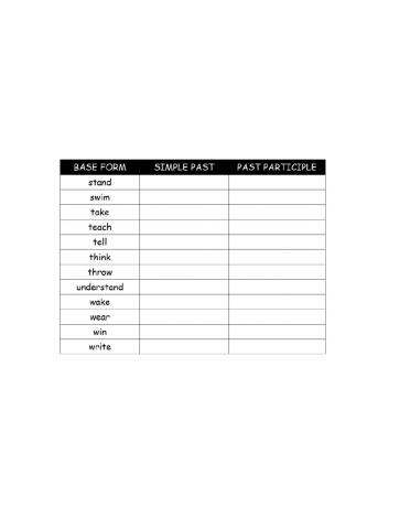 Irregulars stand - write