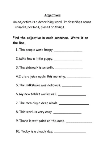 Adjectives