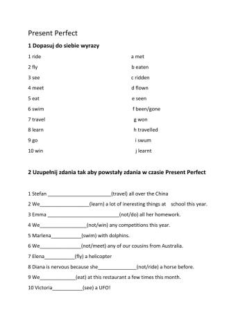 Present Perfect A