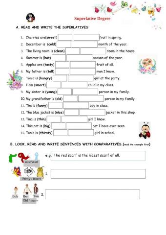 Superlative Degree of Adjectives (one or two syllables)