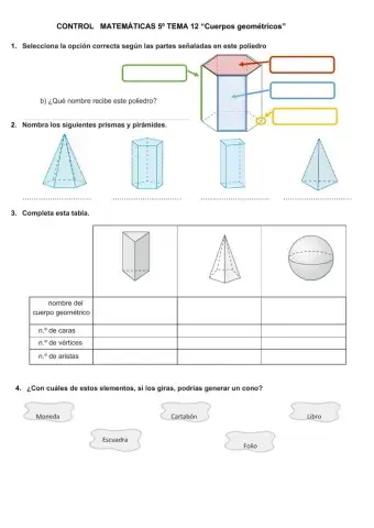 Autoevaluación matemáticas tema 12