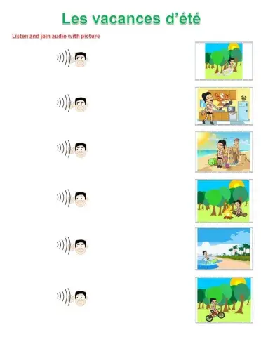 Les vacances d'été - summer berak French