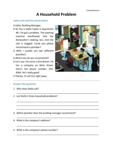 A Household Problem - Comprehension