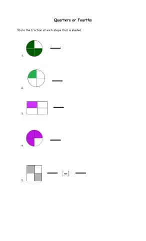 Fractions - Quarters