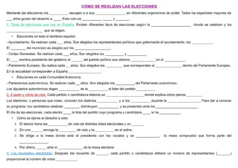 Cómo se realizan las elecciones