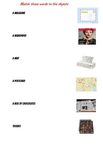 Worksheet buying things