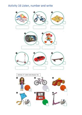 Review toys and materials