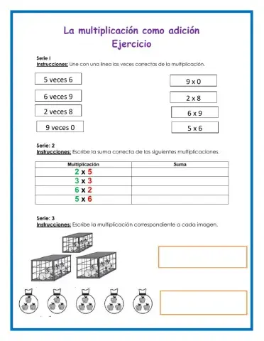 La multiplicación como adición 2