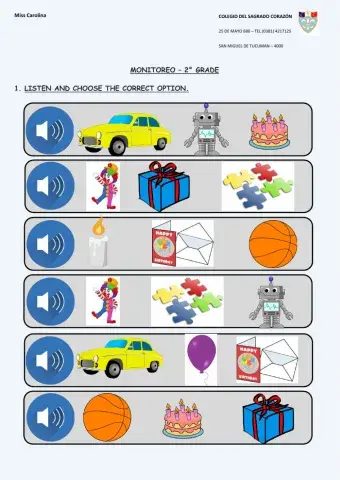 Monitoreo - 2° grade