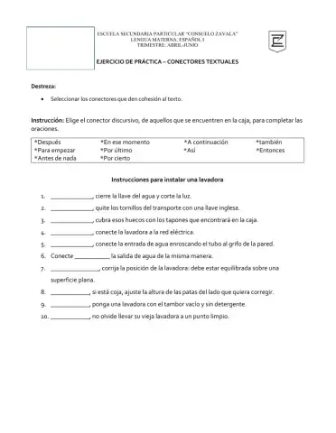 Conectores en un texto 2