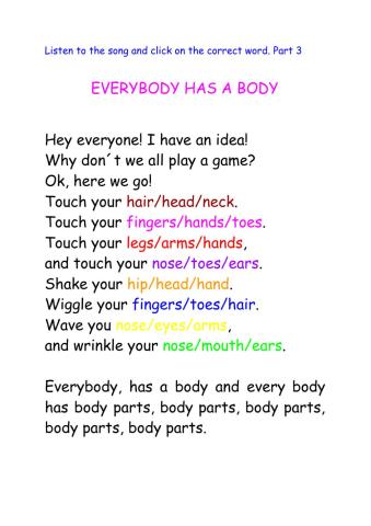 Body parts 3