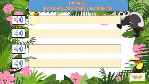 Dictado educación infantil