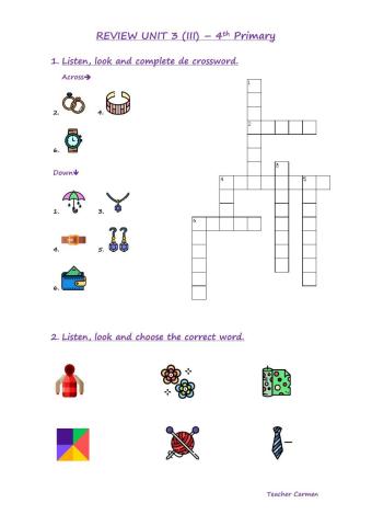 4th Primary - Review Unit 3.2