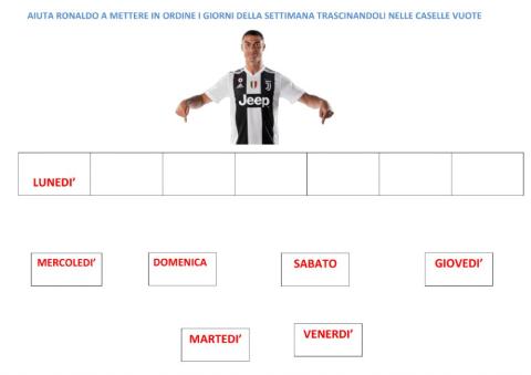 Riordino giorni della settimana