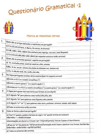 Questionário Gramatical-1