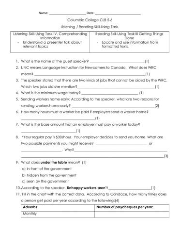 WRC - guest speaker SU Task