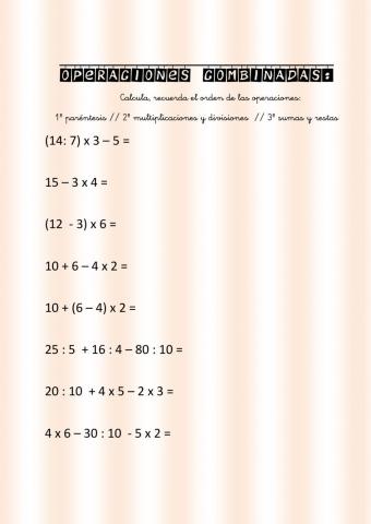 Operaciones Matemáticas