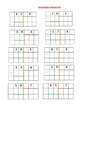 Divisiones inexactas