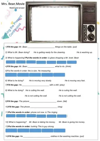 Present Continuous Video with exercises