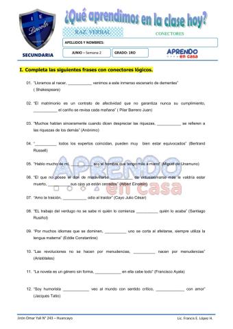 Pract. de oraciones incompletas