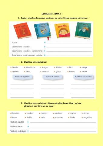 Lengua 6º tema 1