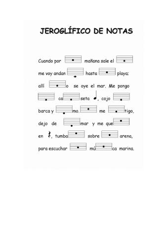 Jeroglífico de notas