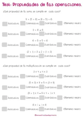 Propiedades de las operaciones
